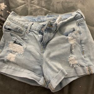 Light wash jeans shorts